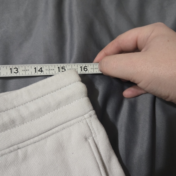 Hollister Shorts Mens Small White Fleece Sweat Drawstring Logo Athletic - Picture 7 of 9